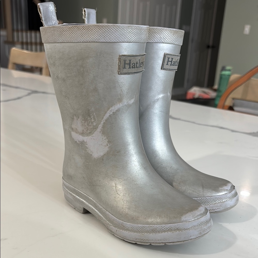 Hatley Silver Rain Boots